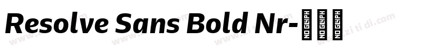 Resolve Sans Bold Nr字体转换